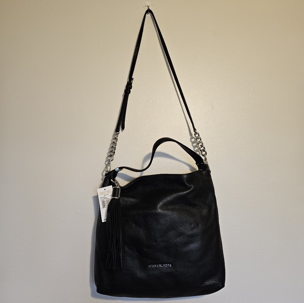 Michael Kors Black Leather Shoulder Bag